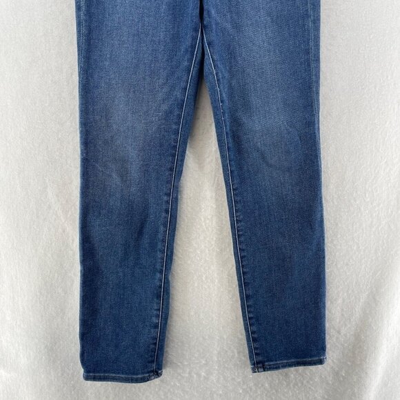 Express Jeans Women's Sz 2 Blue Denim Slim Ankle Super High Rise Cropped Tapered - Picture 7 of 13